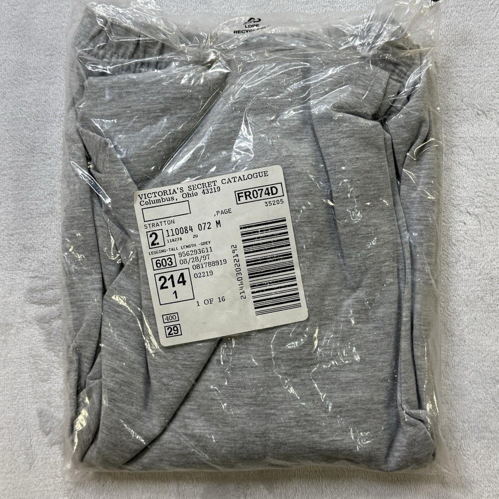 Vintage Victoria's Secret Moda International 90s Modal Tall Leggings USA M NOS